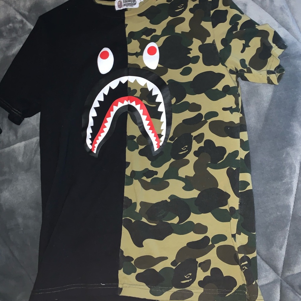 Bape Camo Shark Shirt